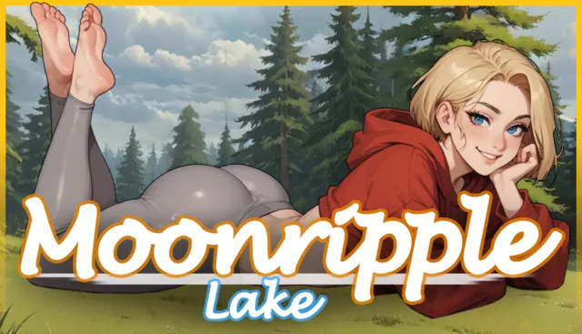 Moonripple Lake main capsule: Suzie in a red hoodie by the lake