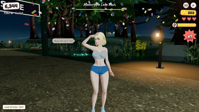 A night finish by the lake: “Anon? You out there?”